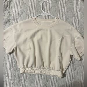 Lululemon soft stream gathered t shirt. Size 6. Color: Bone White